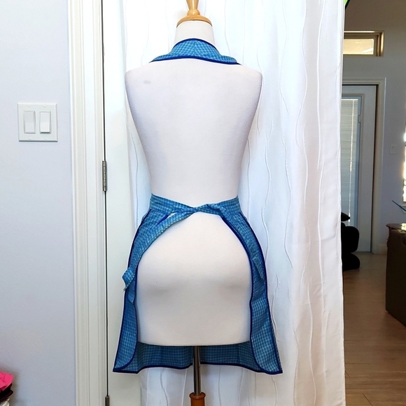 Vintage Plaid Smock Apron - Picture 3 of 3